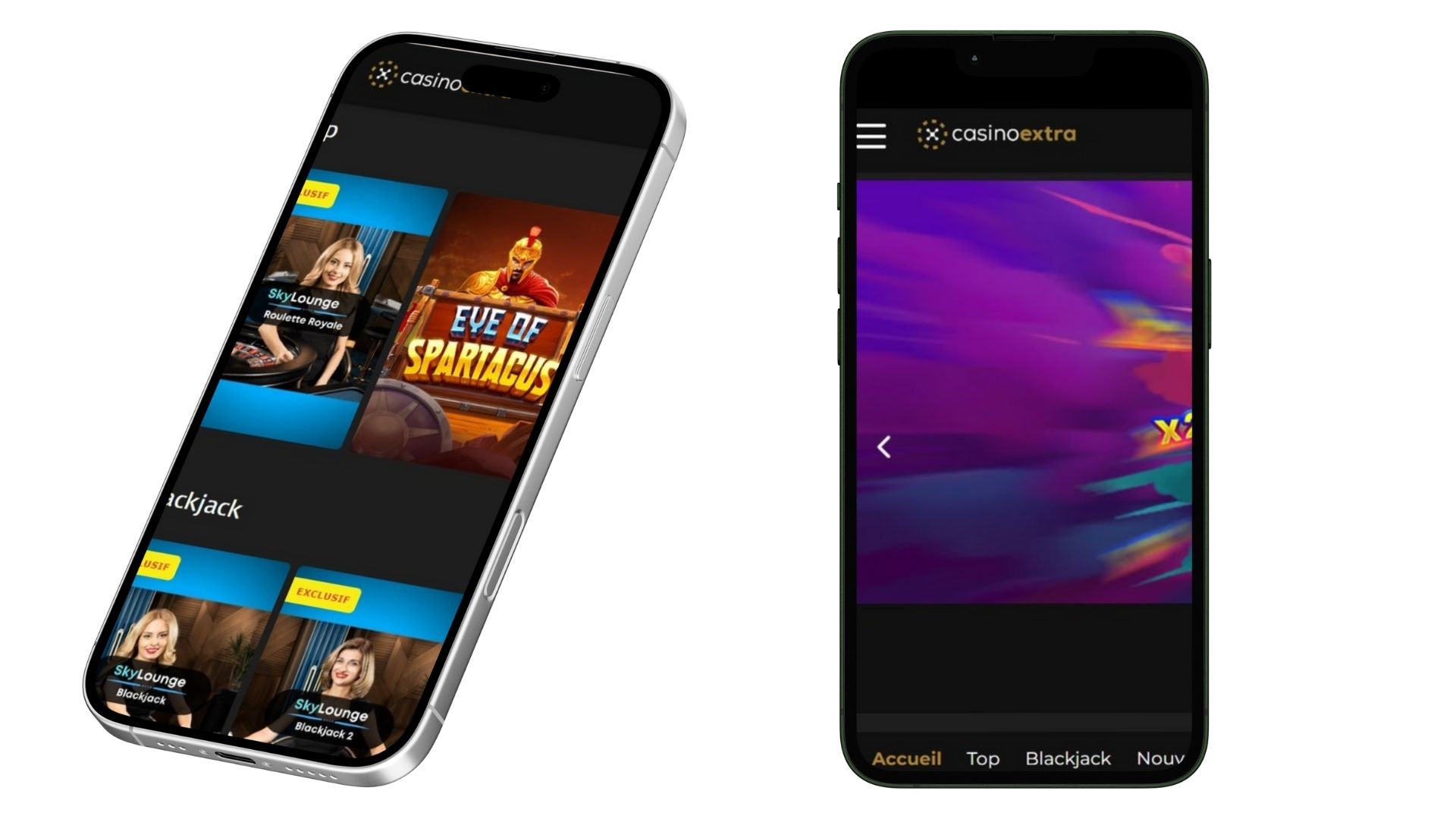 Casino Extra sur mobile, extra casino application navigateur smartphone.
